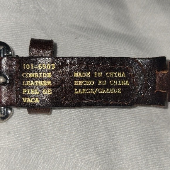 Piel De Vaca Belt Large Leather Boho  Buckle Belt Large 41 inches total - Picture 5 of 7